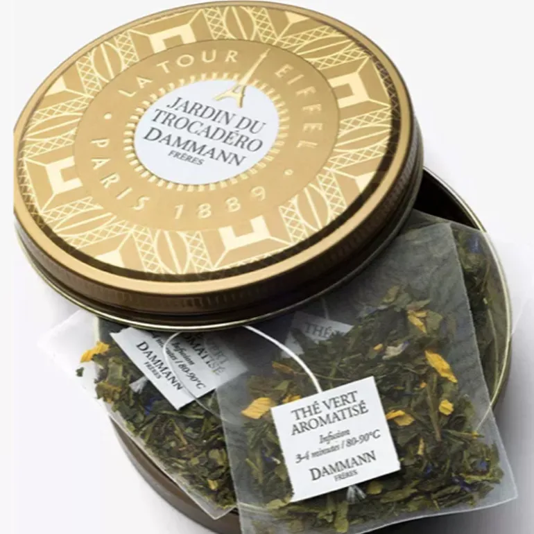 Boite métal thé jardin du trocadero