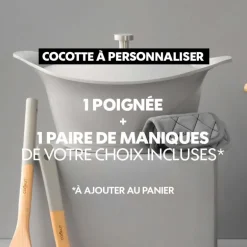 Cocotte personnalisable 24 cm grise Cookut
