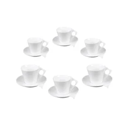 6 tasses en porcelaine LIBRA 18cl
